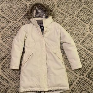 North Face Parka: Gently worn - cream